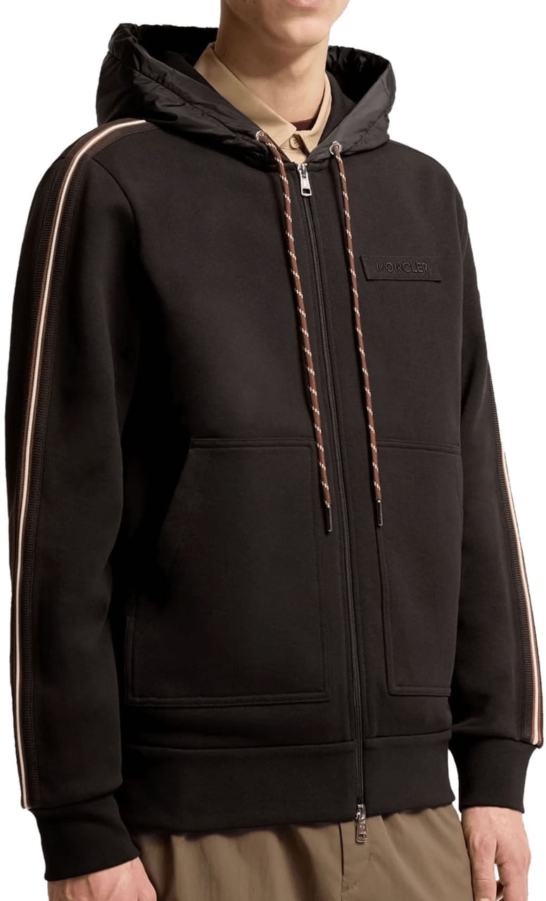 Moncler HOODIE MET RITS Zwart
