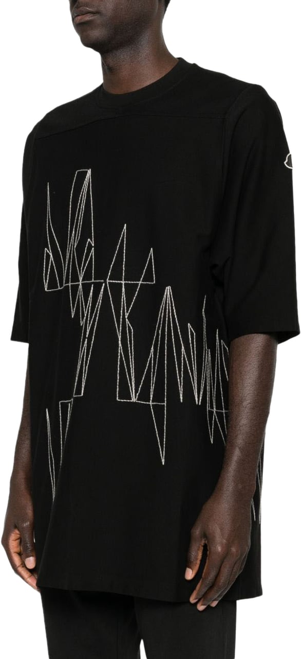 Moncler T-Shirts And Polos Black Zwart