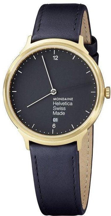 Mondaine Mondaine Helvetica Light Horloge 38 mm Zwart