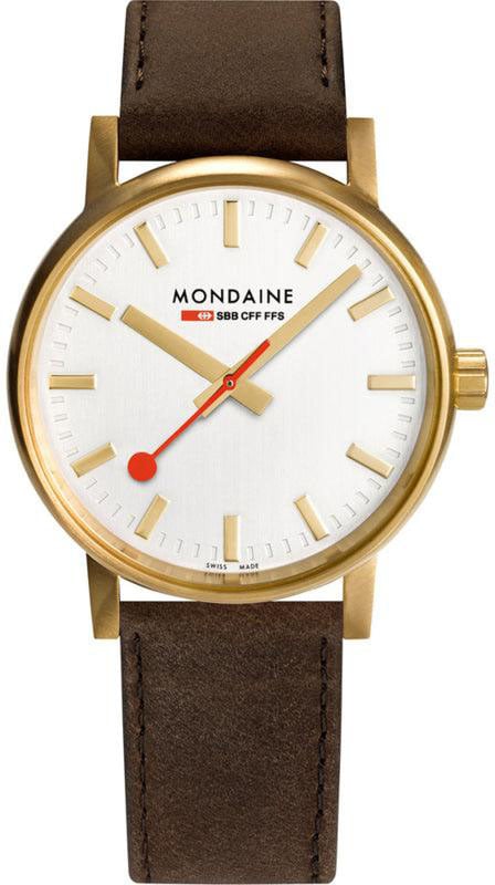Mondaine Mondaine Evo2 Gent Spoorweghorloge 40 mm Bruin