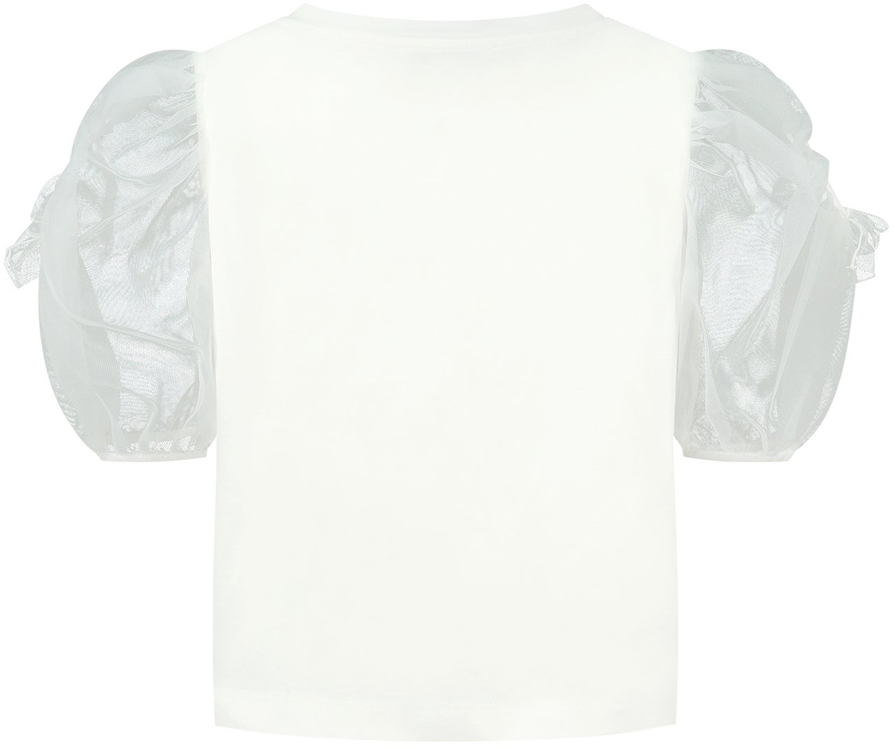 Monnalisa T-shirt Manica Palloncino Wit