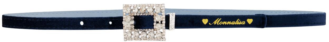 Monnalisa Cintura C/fibbia Strass Blauw