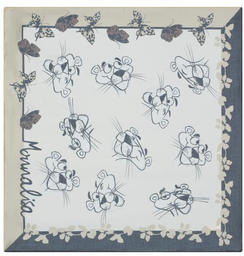 Monnalisa Foulard Panther Twill Sta Beige
