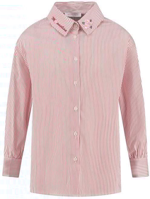 Monnalisa Camicia Ric. Colletto Rig Rood