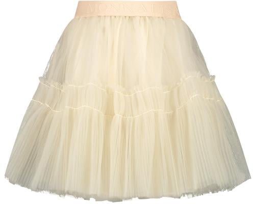 Monnalisa Gonna C/gala Plisse' Tull Beige