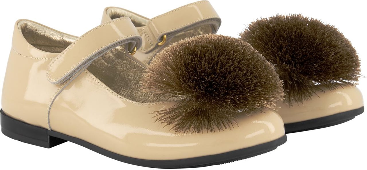 Monnalisa Ballerina Vernice C/ponpo Goud