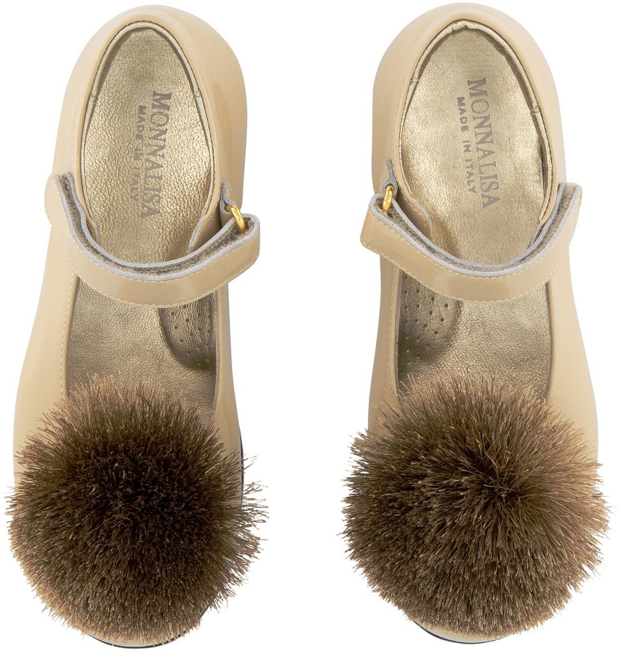 Monnalisa Ballerina Vernice C/ponpo Goud