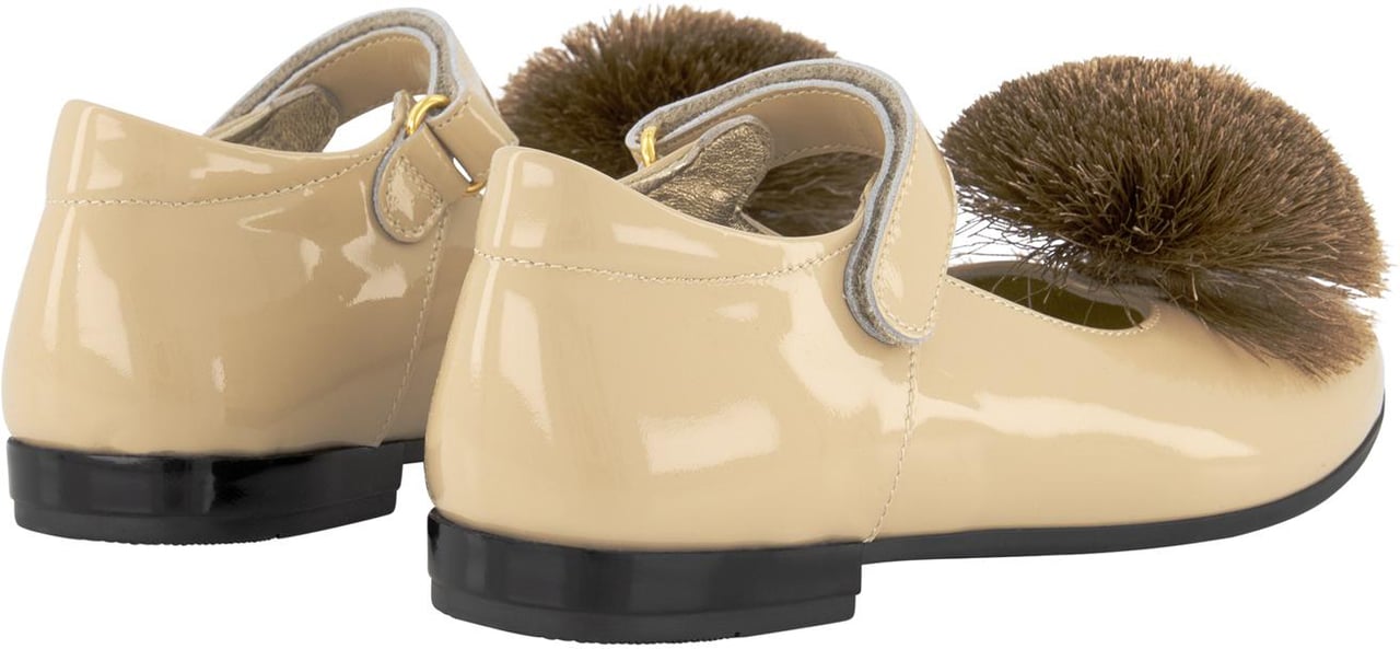 Monnalisa Ballerina Vernice C/ponpo Goud