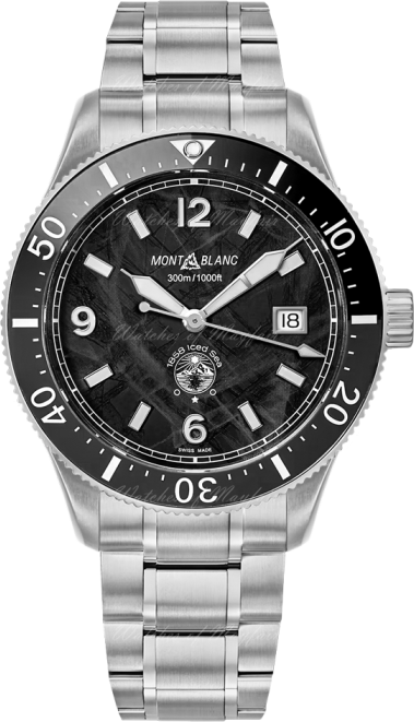 Montblanc Montblanc 1858 Iced Sea Automatic Date ref: 129371 Herenhorloge 41mm Zilver
