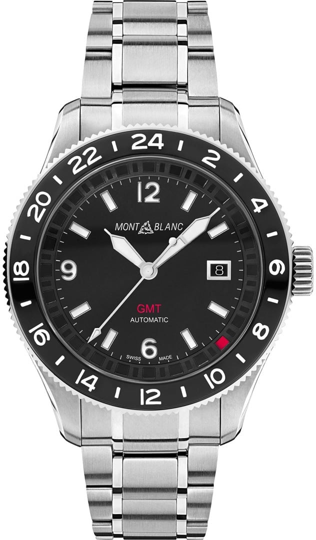 Montblanc Montblanc 1858 GMT Automatic ref: 129615 Herenhorloge 42mm Zilver
