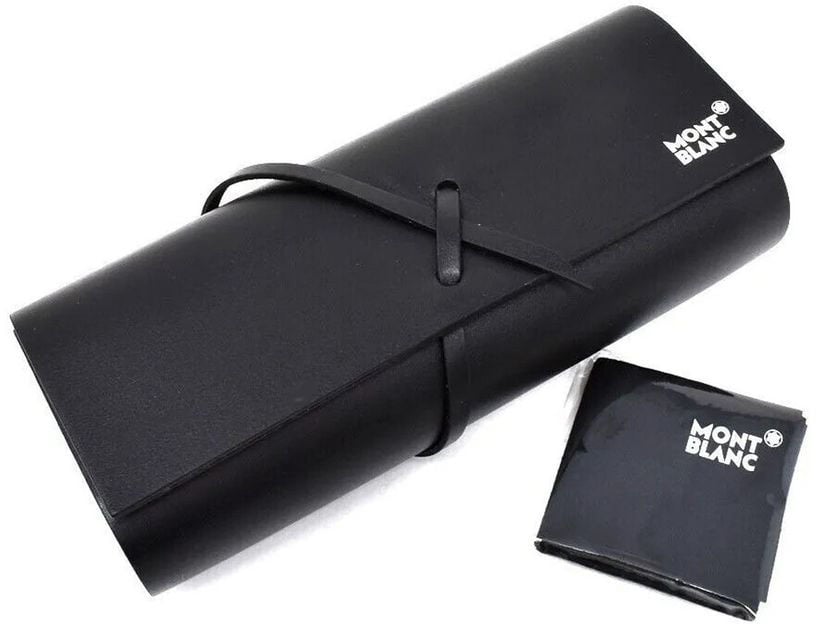 Montblanc Mb0344S Linea Meisterstück Openwork Rectangular Sunglasses Grijs