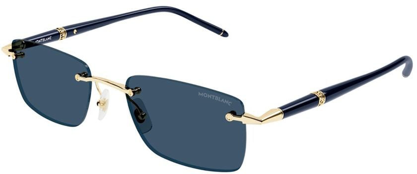 Montblanc Mb0344S Linea Meisterstück Openwork Rectangular Sunglasses Grijs