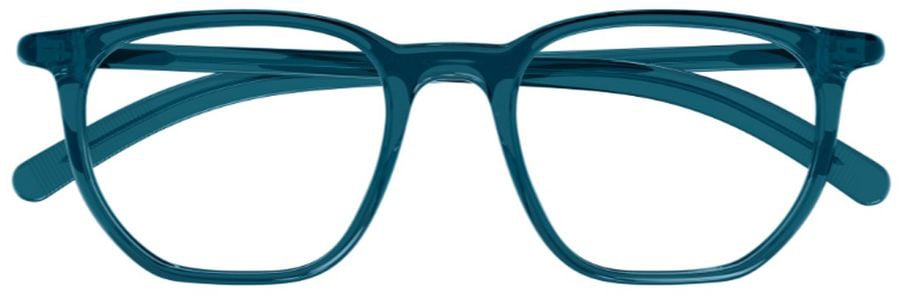 Montblanc Mb0349O Linea Snowcap Square Frame Blue Acetate Optical Glasses Groen