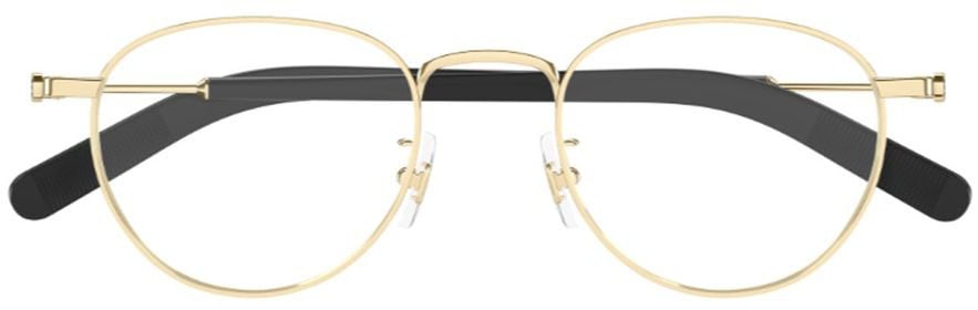 Montblanc Mb0423O Linea Snowcap Phantos-Shaped Gold-Tone Metal Sunglasses Geel