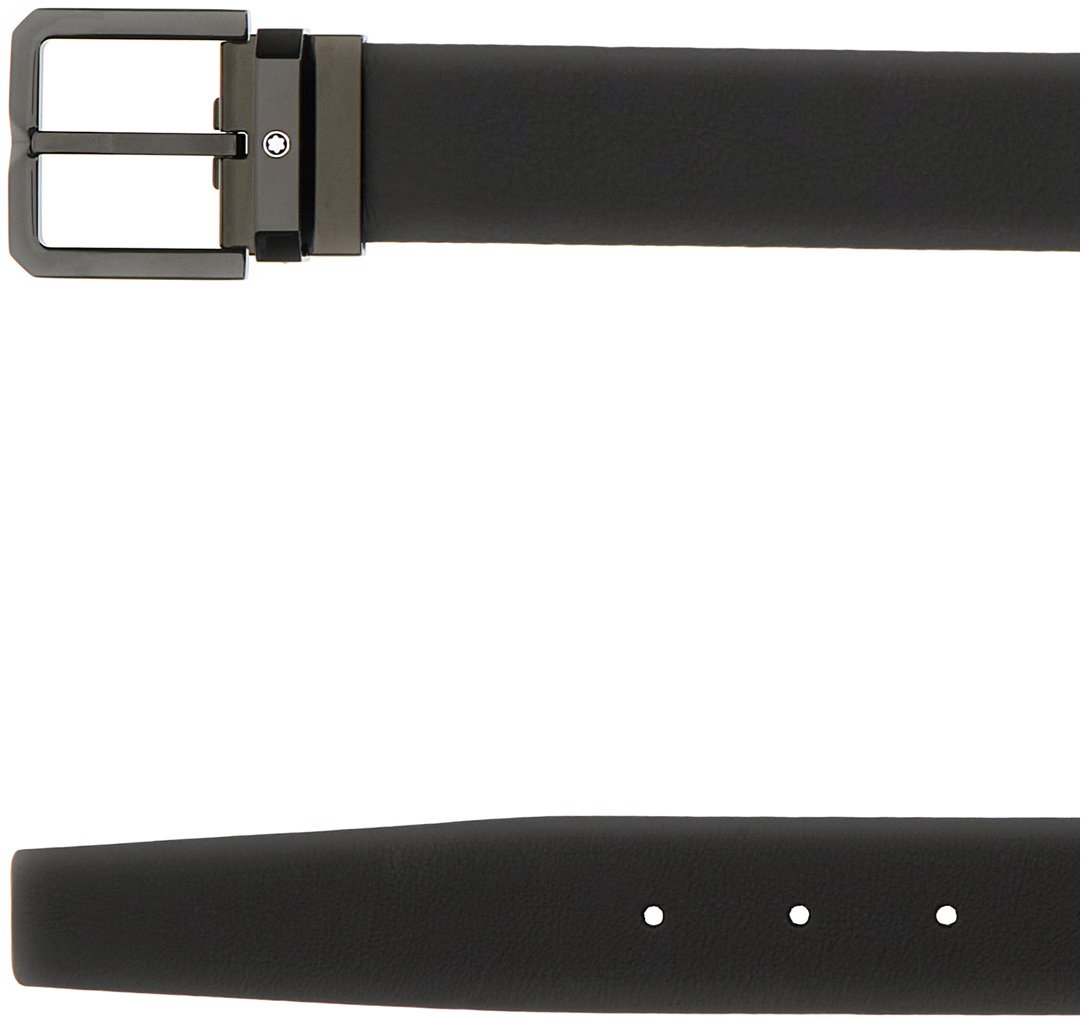 Montblanc Montblanc Black leather belt Zwart