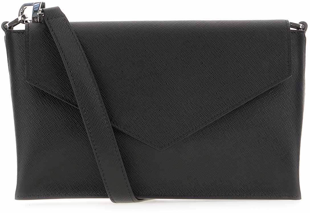 Montblanc Montblanc Black leather crossbody bag Zwart