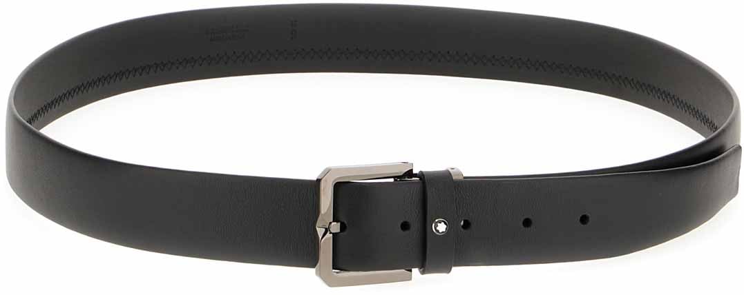Montblanc Montblanc Black leather belt Zwart