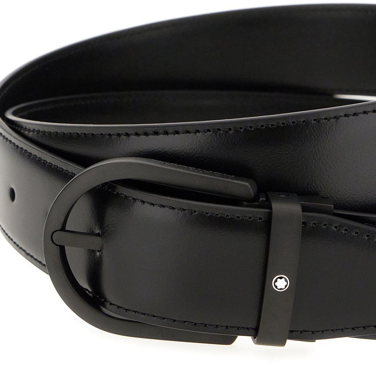 Montblanc Montblanc Black leather belt Zwart