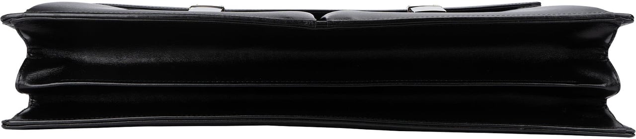 Montblanc Double Gusset Briefcase Crossbody Handbag Zwart