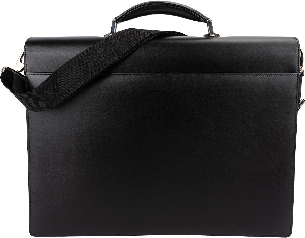 Montblanc Double Gusset Briefcase Crossbody Handbag Zwart