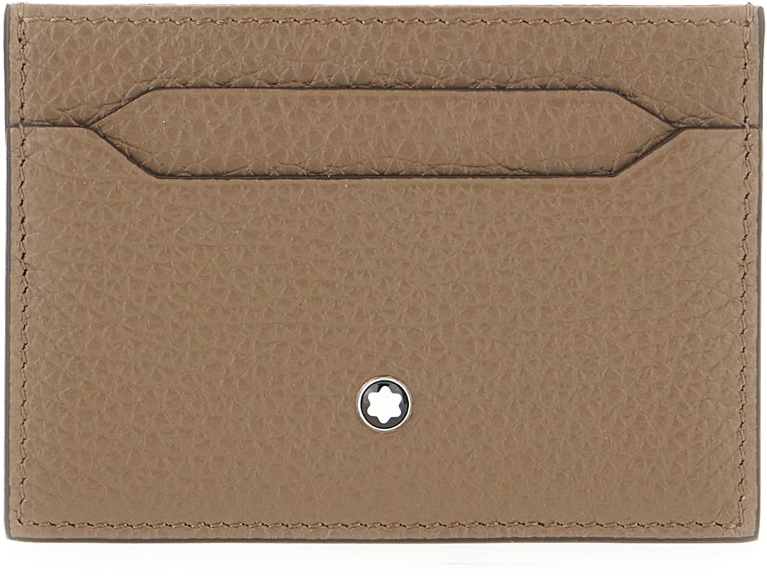 Montblanc Montblanc Dove grey leather card holder Grijs