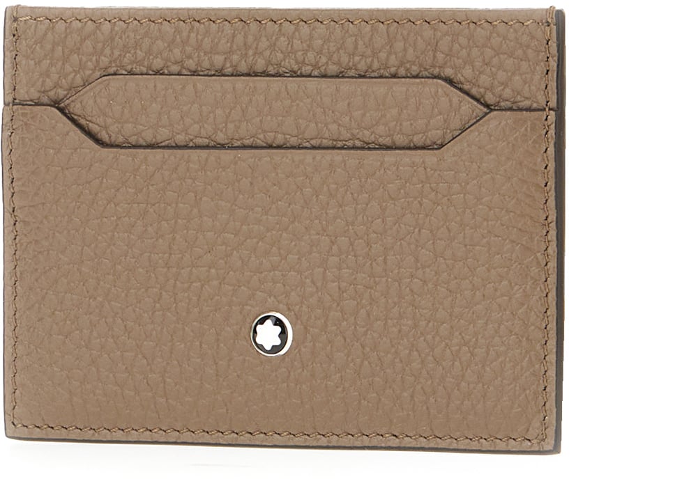 Montblanc Montblanc Dove grey leather card holder Grijs