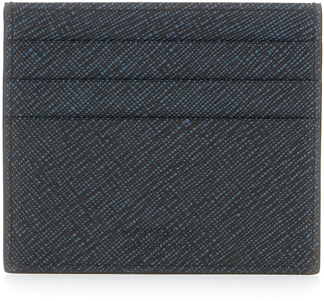 Montblanc Montblanc Midnight blue leather card holder Blauw