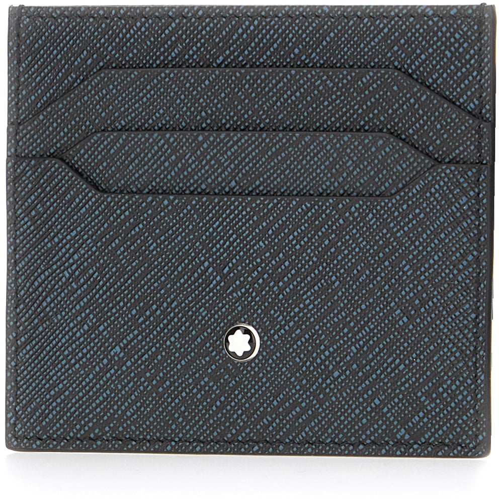 Montblanc Montblanc Midnight blue leather card holder Blauw