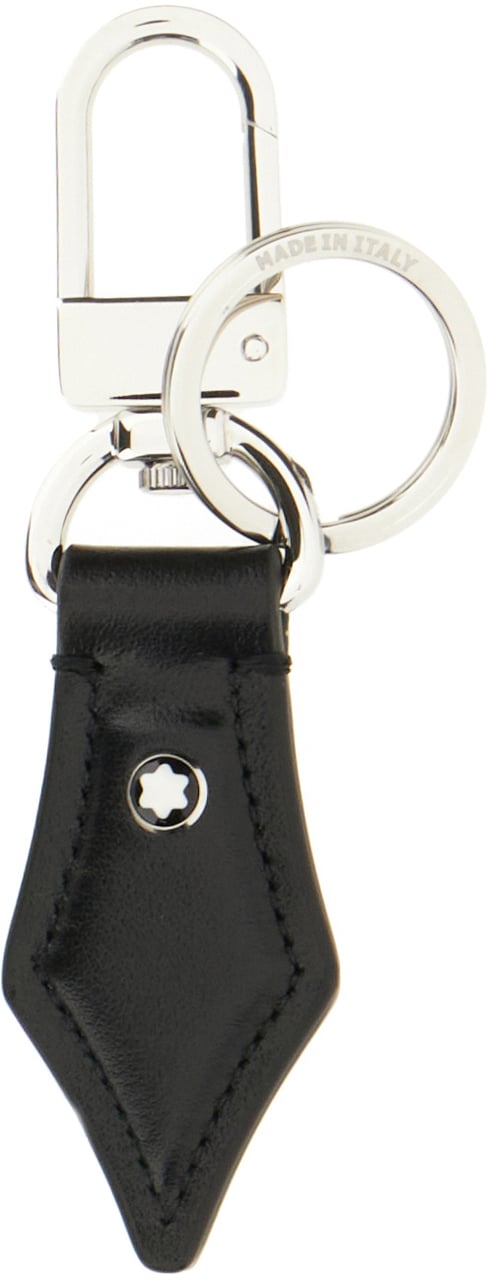 Montblanc Montblanc Black leather key ring Zwart