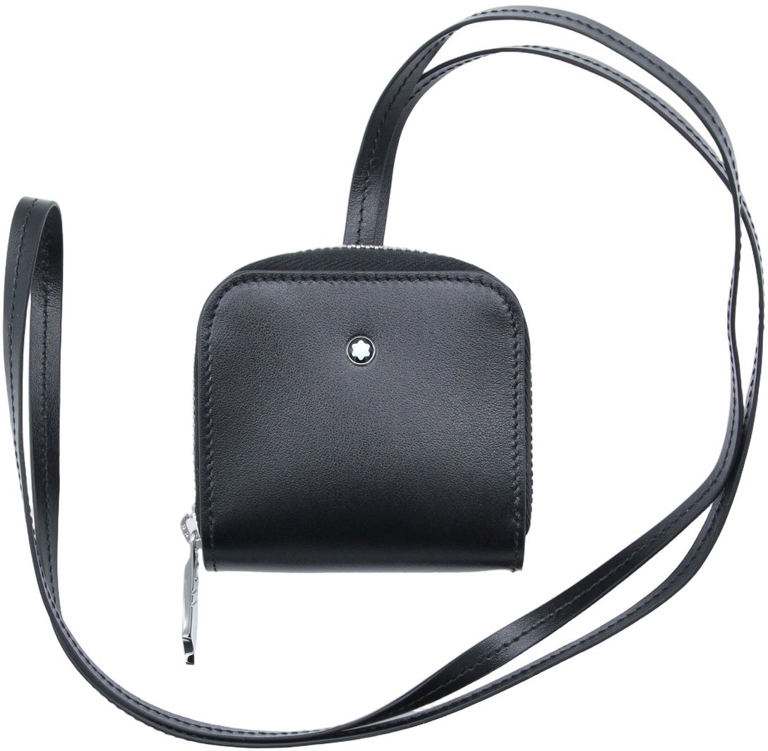 Montblanc Compact Square Wallet with Silver Pull Tab Grijs