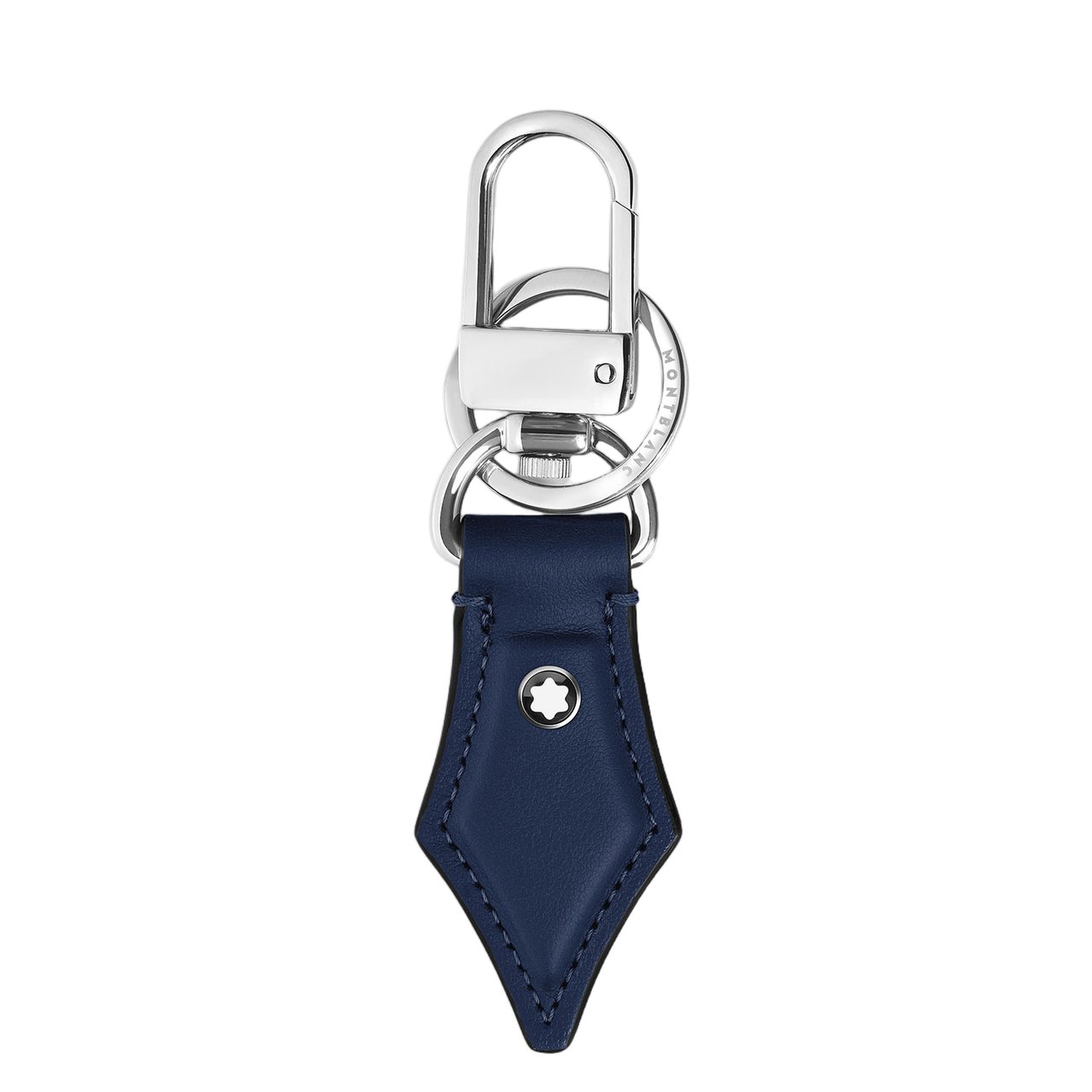 Montblanc Embossed Sartorial Leather Montblanc Keyring Blauw