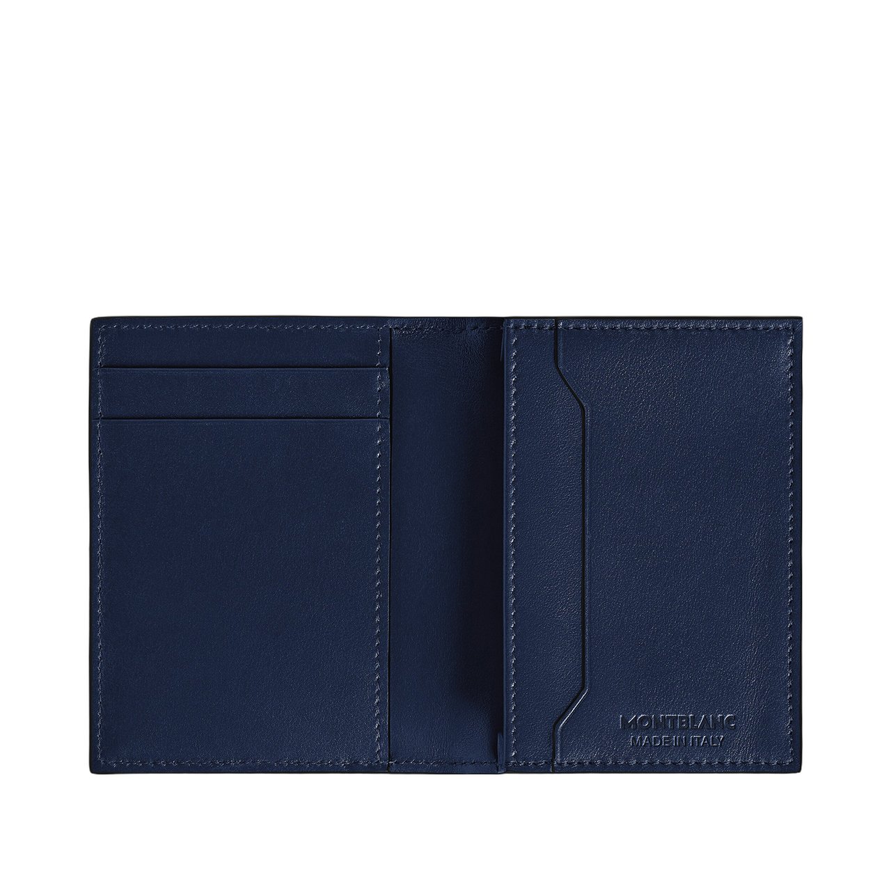 Montblanc Black/Blue Leather Card Holder Zwart