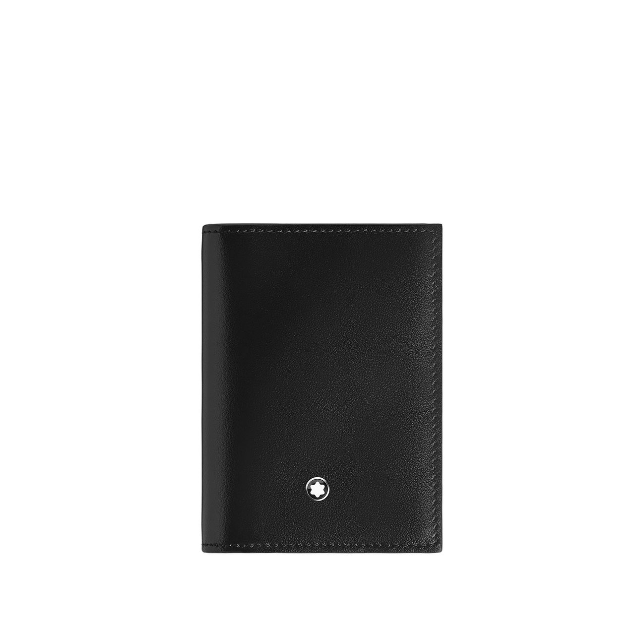 Montblanc Black/Blue Leather Card Holder Zwart