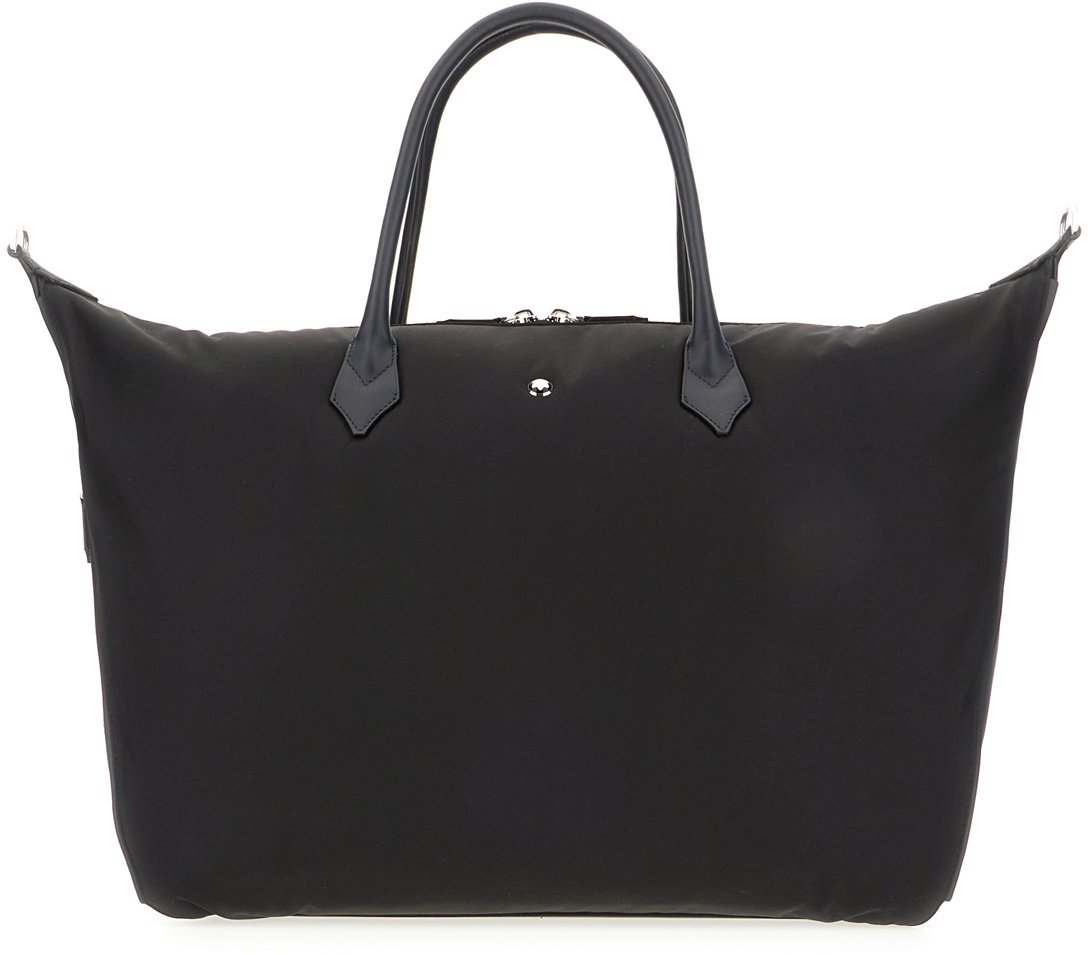 Montblanc Black canvas Weekender 43 travel bag Zwart