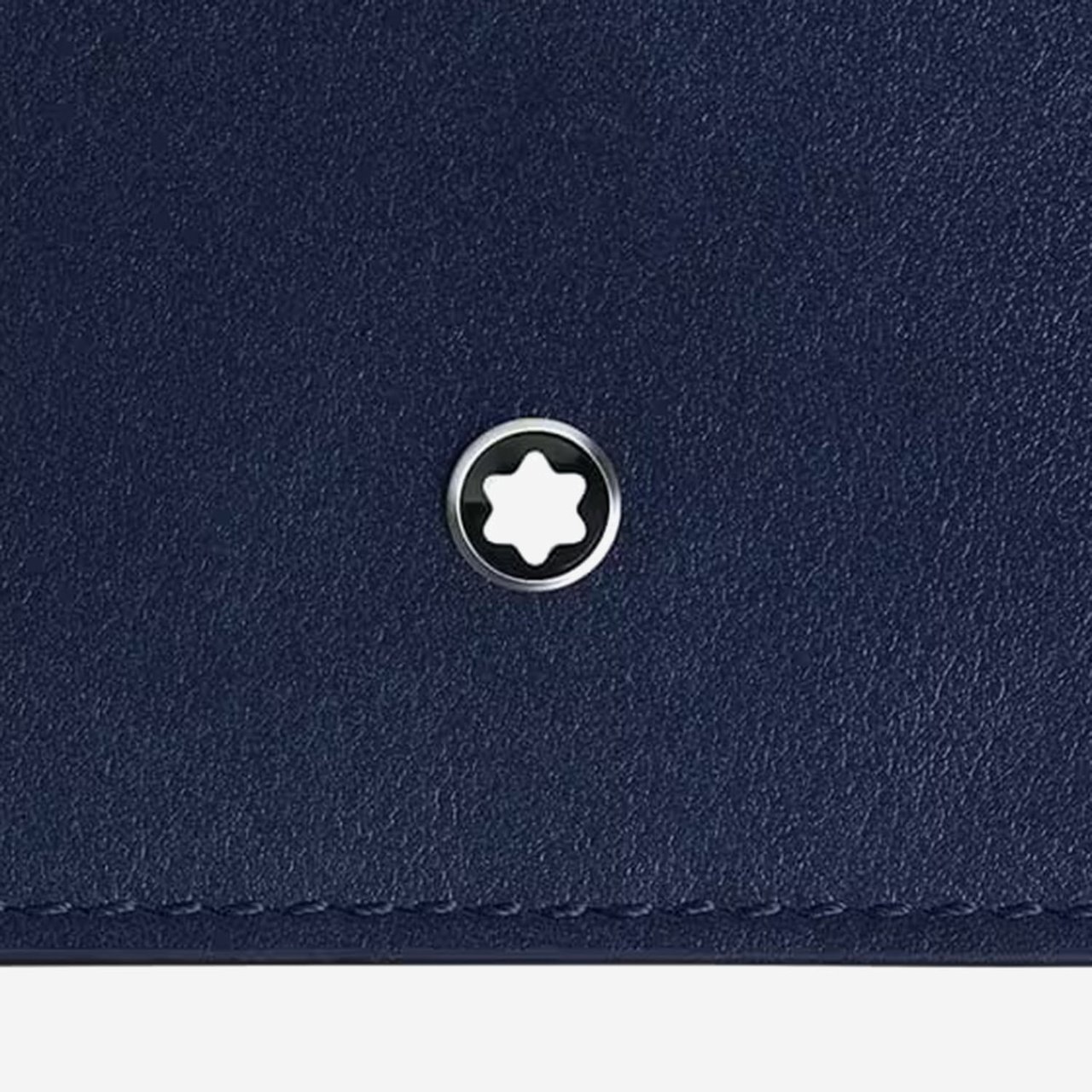 Montblanc Leather Card Holder with Circular Logo Detail Zwart