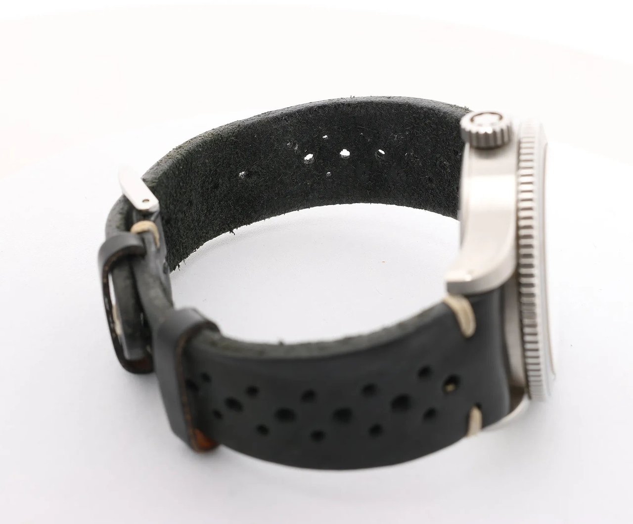 Montblanc Montblanc Geosphere 119286 BBGJ3HDQ3 SS x Leather AT Watch with Black Dial Zwart