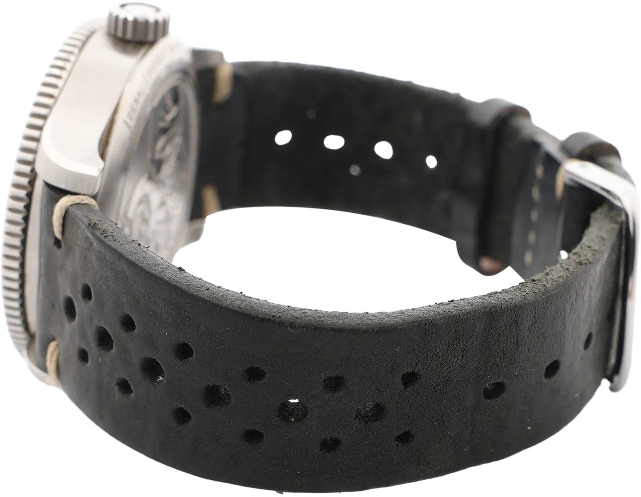 Montblanc Montblanc Geosphere 119286 BBGJ3HDQ3 SS x Leather AT Watch with Black Dial Zwart