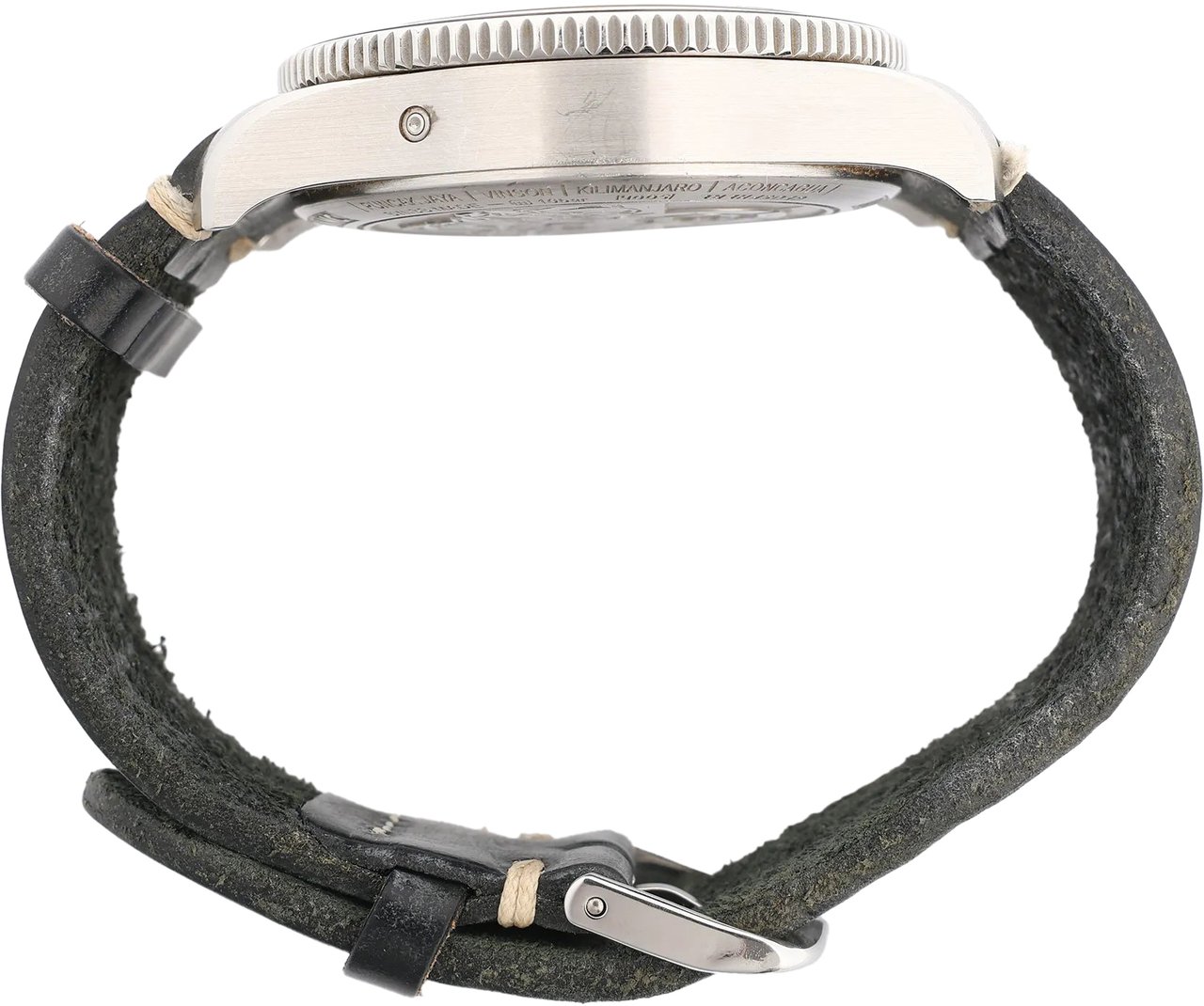 Montblanc Montblanc Geosphere 119286 BBGJ3HDQ3 SS x Leather AT Watch with Black Dial Zwart