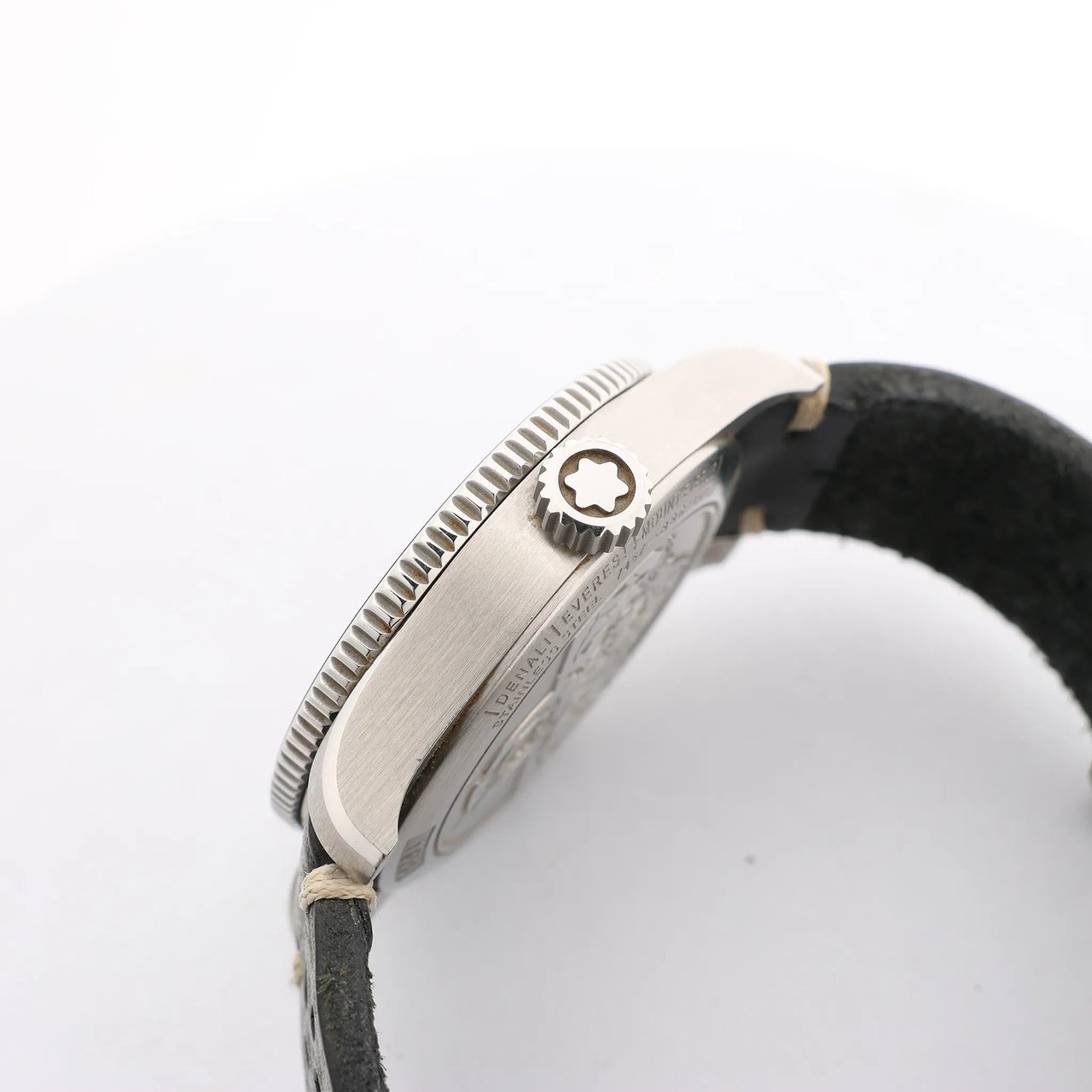 Montblanc Montblanc Geosphere 119286 BBGJ3HDQ3 SS x Leather AT Watch with Black Dial Zwart