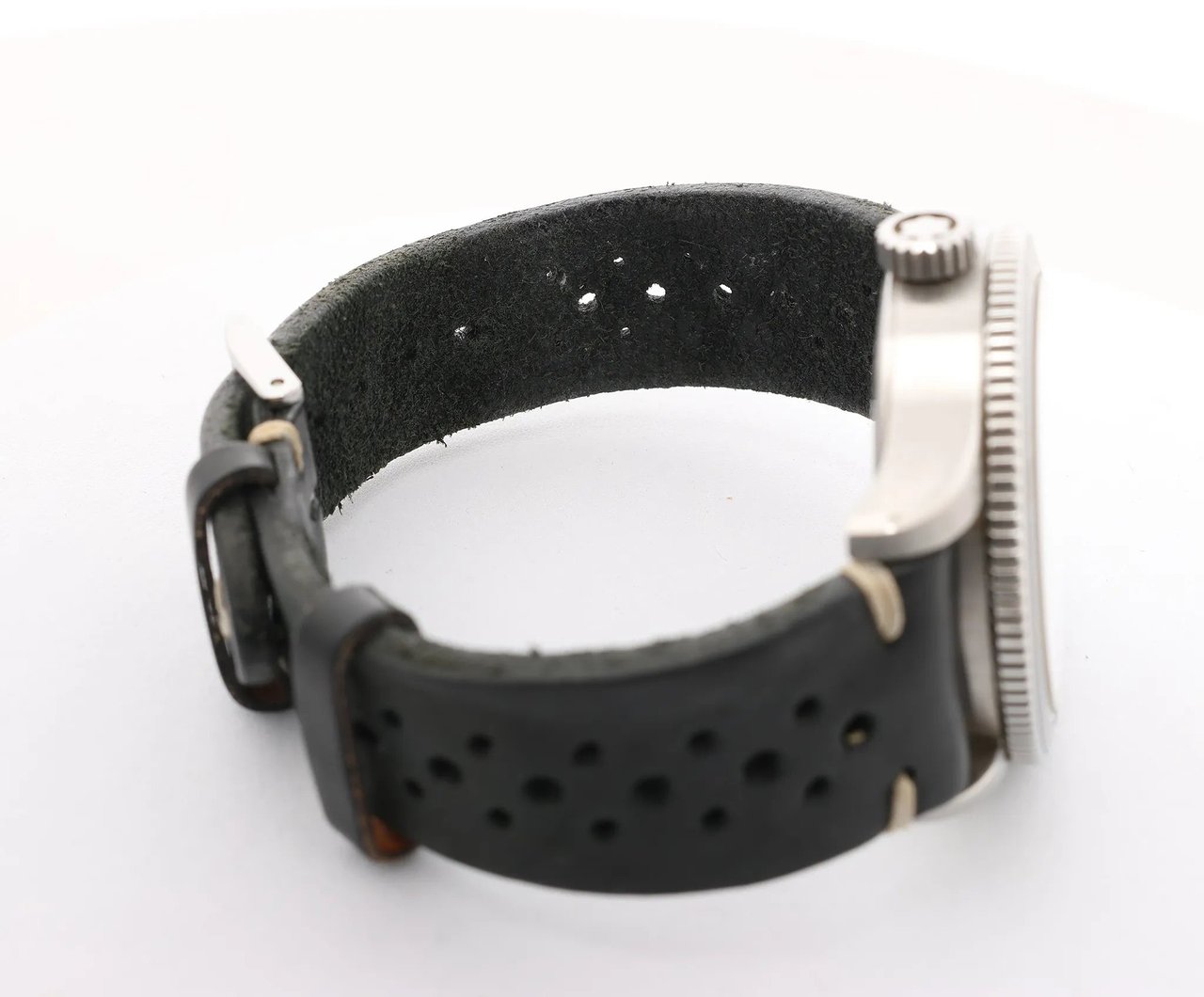 Montblanc Geosphere 119286 BBGJ3HDQ3 SS x Leather AT Watch with Black Dial Zwart