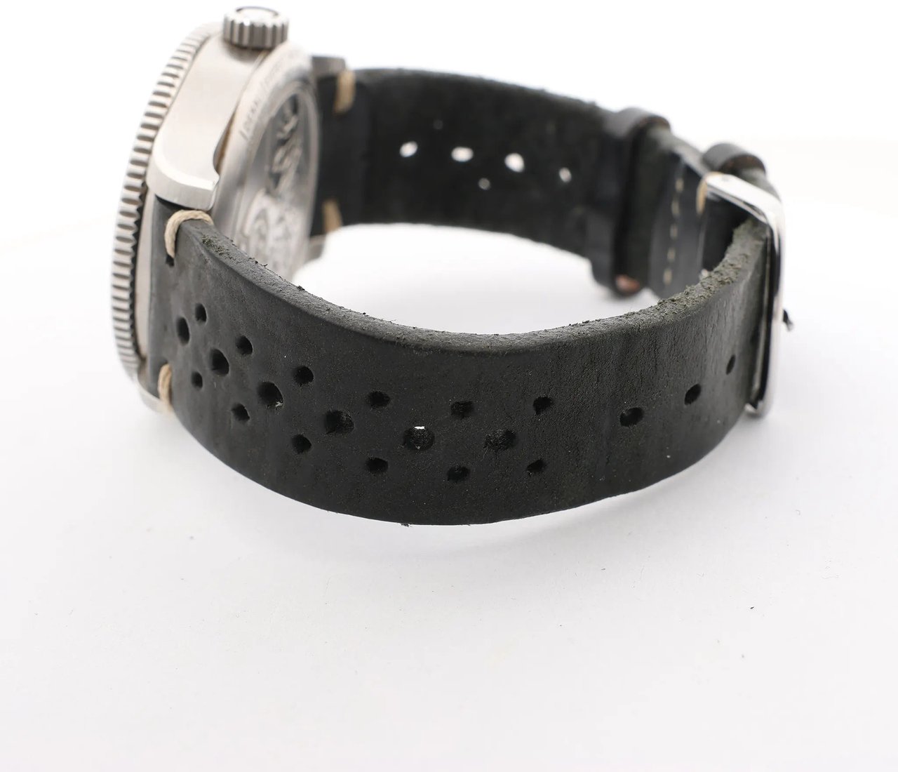 Montblanc Geosphere 119286 BBGJ3HDQ3 SS x Leather AT Watch with Black Dial Zwart