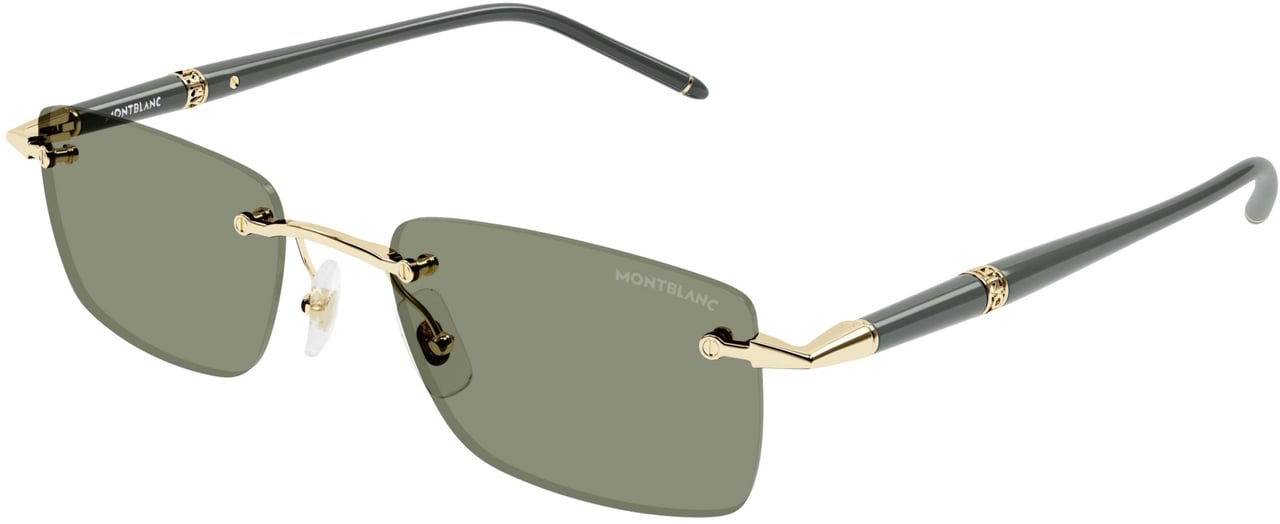 Montblanc Sunglasses Montblanc MB0344S 005 gold grey green 54/20/150 Groen