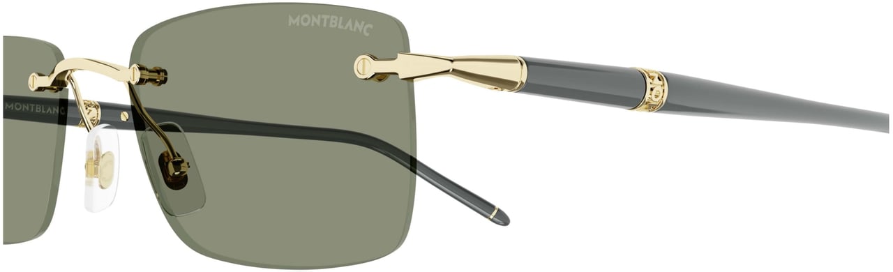 Montblanc Sunglasses Montblanc MB0344S 005 gold grey green 54/20/150 Groen