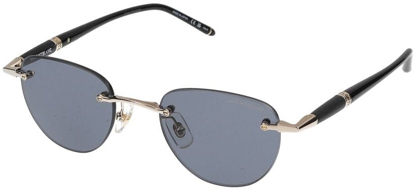 Montblanc Sunglasses Montblanc MB0412S 001 gold black grey 48/20/150 Blauw