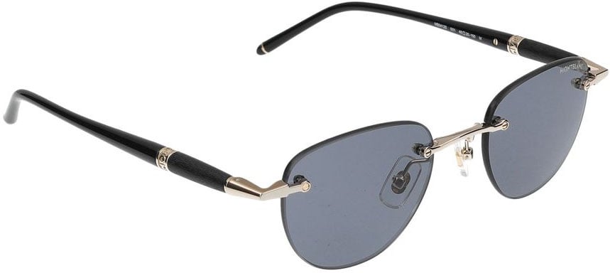 Montblanc Sunglasses Montblanc MB0412S 001 gold black grey 48/20/150 Blauw