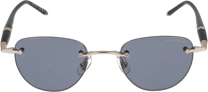 Montblanc Sunglasses Montblanc MB0412S 001 gold black grey 48/20/150 Blauw