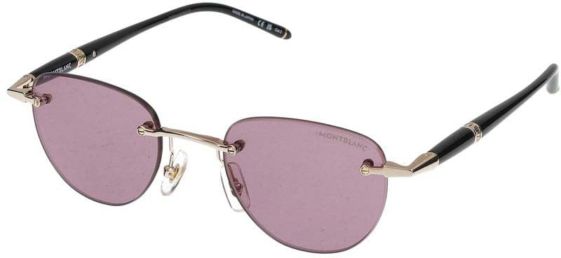 Montblanc Mb0412s Rimless Cat-Eye Sunglasses with Gold-tone Accents Grijs