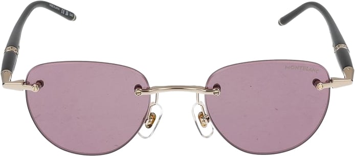 Montblanc Mb0412s Rimless Cat-Eye Sunglasses with Gold-tone Accents Grijs