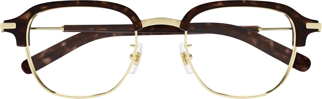 Montblanc Eyeglasses Mb0390O 003 Gold Gold Transparent 50/21/145 Rood