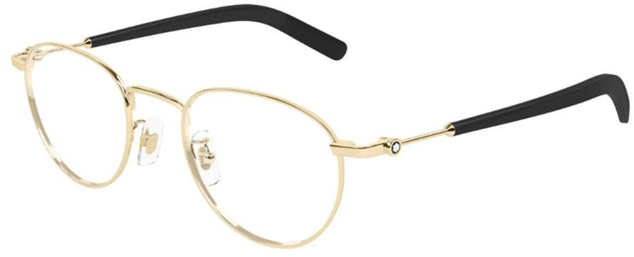 Montblanc Mb0423O Linea Snowcap Phantos-Shaped Gold-Tone Metal Sunglasses Geel